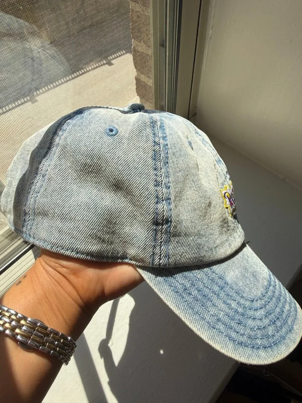 Nickelodeon Rugrats Denim Baseball Cap Y2K 90s Cartoon Strapback Dad Hat Blue - Picture 2 of 6